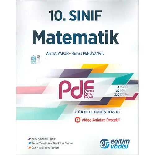10.Sınıf Matematik PDF Video Anlatım Destekli Eğitim Vadisi Yayınları