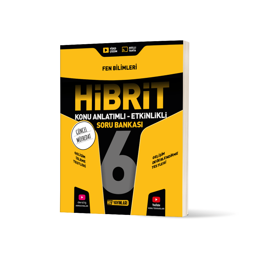 6. Sınıf Fen Bilimleri Hibrit Konu Anlatımlı Etkinlikli Soru Bankası Hız Yayınları