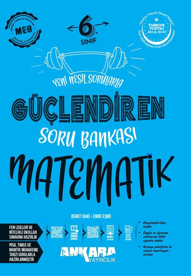 Ankara Yayıncılık 6. Sınıf Matematik Güçlendiren Soru Bankası