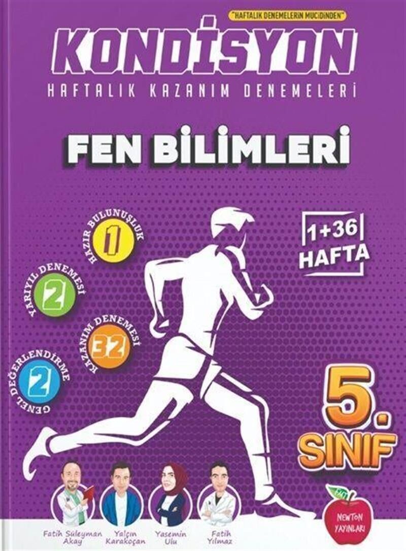 YENİ --5.SINIF KONDİSYON + FEN BİLİMLERİ DENEMESİ 37 HAFTA Newton Yayınları