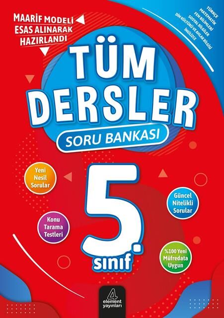 5. Sınıf Tüm Dersler Soru Bankası 4 Element Yayınları