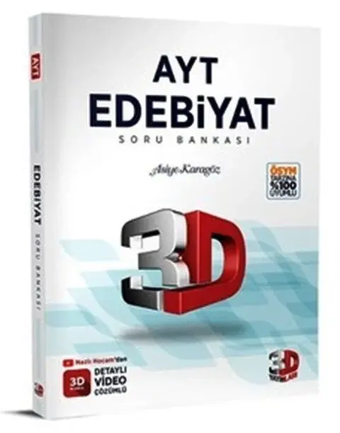 AYT 3D Edebiyat Tamamı Video Çözümlü Soru Bankası 3D Yayınları
