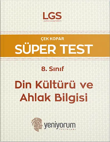 LGS 8. Sınıf Din Kültürü Çek Kopar Süper Test Yeni Yorum Yayınları