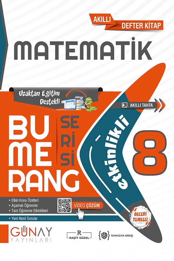 8.Sınıf Bumerang Matematik Etkinlikli Akıllı Kitap 2023-2024
