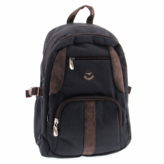 Relaxion Kahverengi Kanvas Su Geçirmez Kumaş Okul Sırt Çantası 1655