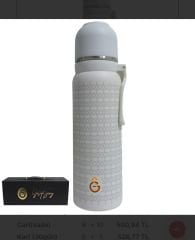 GALATASARAY-FENERBAHÇE-BEŞİKTAŞ MATARA ÇELİK 587194 BARDAKLI KAPAK BEYAZ 650 ML-TMN LİSANSLI