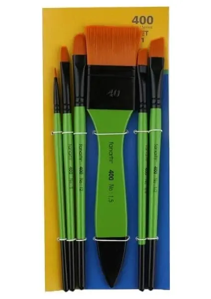 Fanart 400 Seri No:1 6'lı Fırça Seti Dayanıklı Sentetik Kıllar