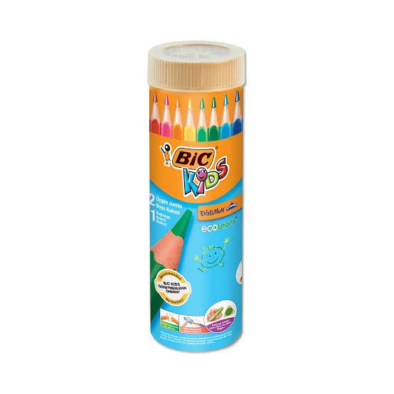 BİC EVOLiTION ÜÇGEN JUMBO KURU BOYA METAL TÜP 12+ 1