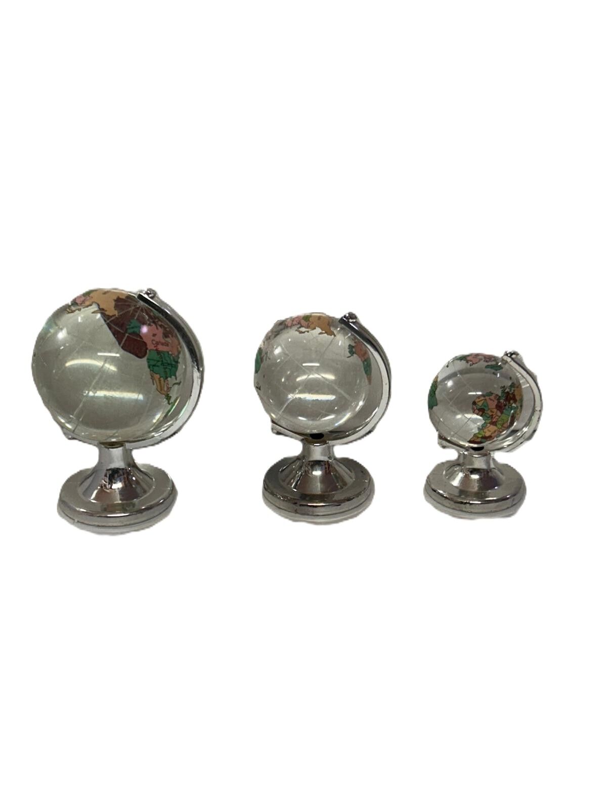 Cam Yer Küre Gümüş Renk Büyük