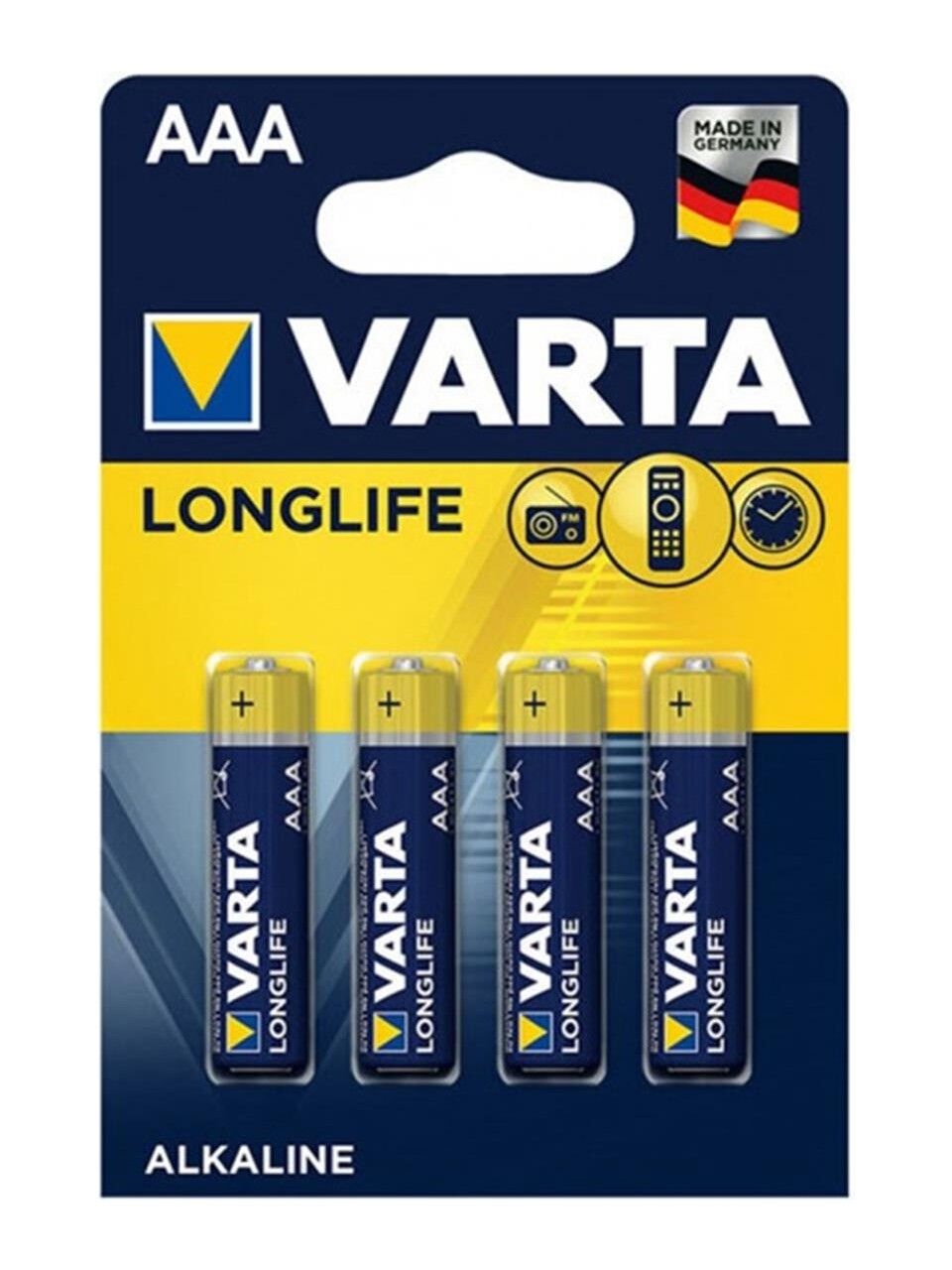 Varta Longlife Extra Ekonomik Alkalin Seri İnce Pil - AAA 4'lü