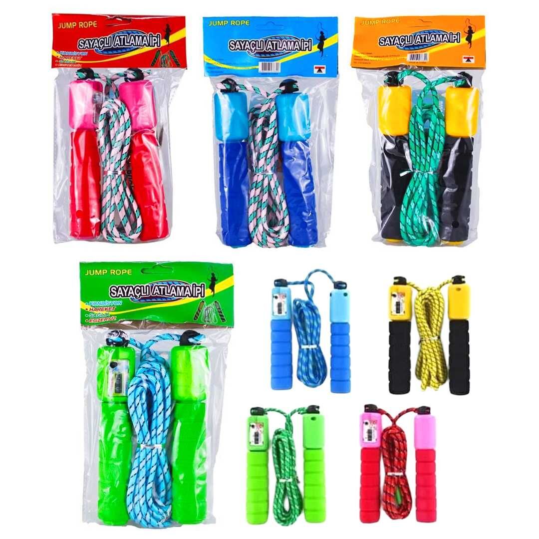 KZL ATLAMA İPİ 1705007 JUMP ROPE SÜNGER SAPLI SAYAÇLI