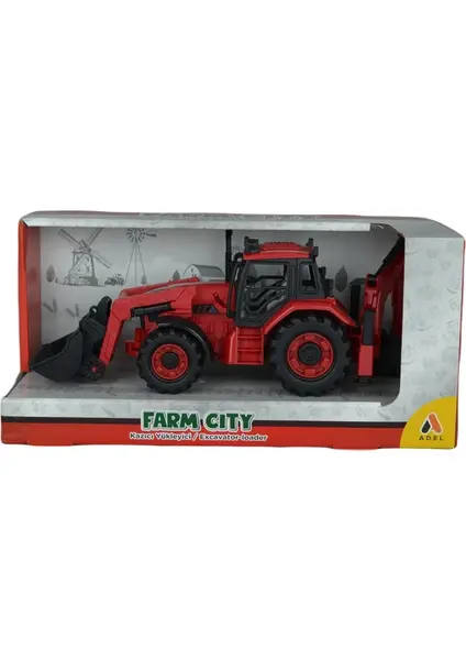 Adel Farm City Kazıcı Yükleyici - Kırmızı