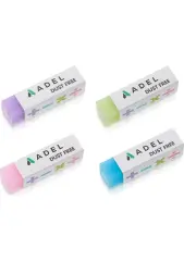 Adel Dust Free Silgi Toz Bırakmayan Yumuşak Doku Ergonomik Tasarım 4 Renk Seçeneği (1 Adet)