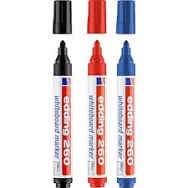 Edding 260 Tahta Kalemi-Siyah Mavi Kırmızı white Board