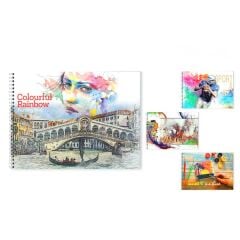 MCOLOR RESİM DEFTERİ KARTON KAPAK SPİRALLİ 35x50 15 YP 12 Lİ