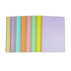 8690345880676 FLEX PASTEL DEFTER A4 PP KAPAK SPİRALLİ 60 YP ÇİZGİLİ 12 Lİ MFXPA-A460-Ç