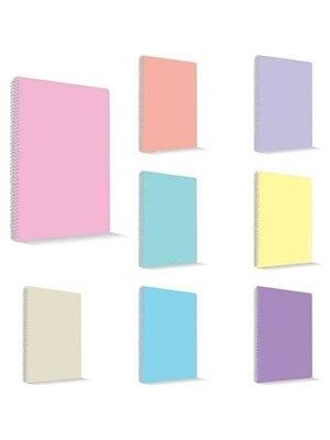 Mynote Flex Pastel Defter PP Kapak Spiralli Çizgili A4 60 Yaprak