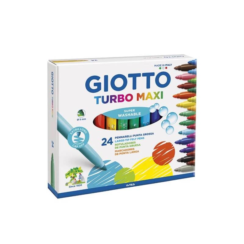 GIOTTO TURBO MAXİ 24LÜ KEÇELİ BOYA