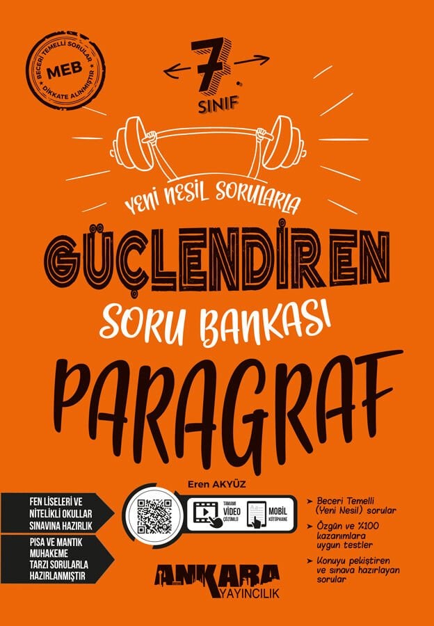 ANKARA 7.SINIF GÜÇLENDİREN PARAGRAF KİTABI