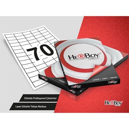 HERBOY BİLGİSAYAR ETİKETİ LASER 40x20 HB-1270 100 LÜ