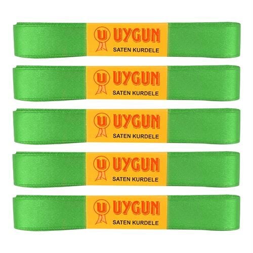 UYGUN SATEN KURDELE 20 MM 10 MT YEŞİL 5 Lİ