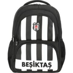 BEŞİKTAŞ LİSANSLI ME ÇANTA NAKIŞ DETAYLI ÇUBUKLU OKUL ÇANTASI