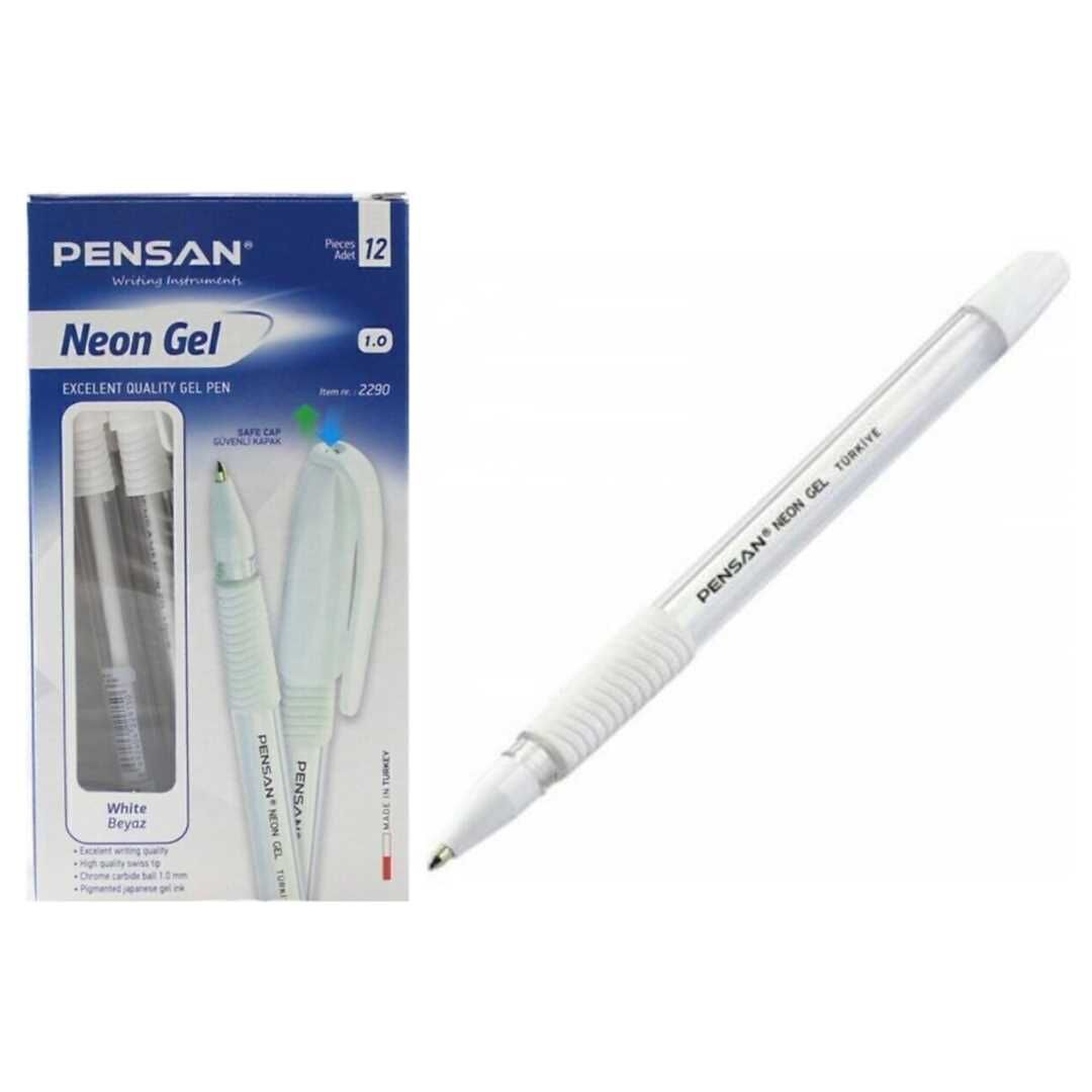 PENSAN JEL KALEM NEON BEYAZ 1.0 3 ADET