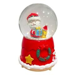 YLZ KAR KÜRESİ YILBAŞI ORTA PİLLİ SESLİ IŞIKLI