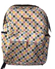 Relexion Renkli Kare Desenli 3 Bölmeli Suya Dayanıklı Tablet Bölmeli Ergonomik Okul Sırt Çantası