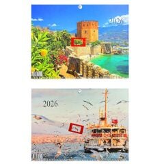 LİZ DENİZCİ TAKVİMİ 2026 TKV-GMC2 SPİRALLİ 33x24 MANZARA 3 AYLIK