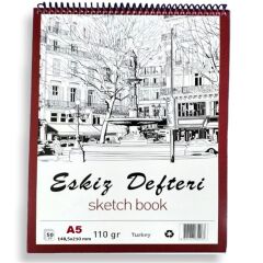 MCOLOR ESKİZ DEFTERİ A5 ÜSTTEN SPİRALLİ 110 GR 50 YP