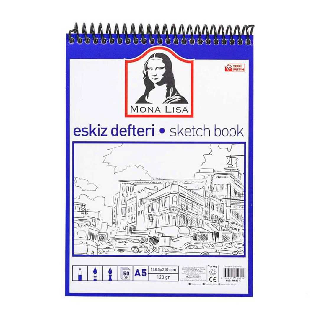 MONALİSA ESKİZ DEFTERİ A5 SPİRALLİ 120 GR 50 YP MN13-5