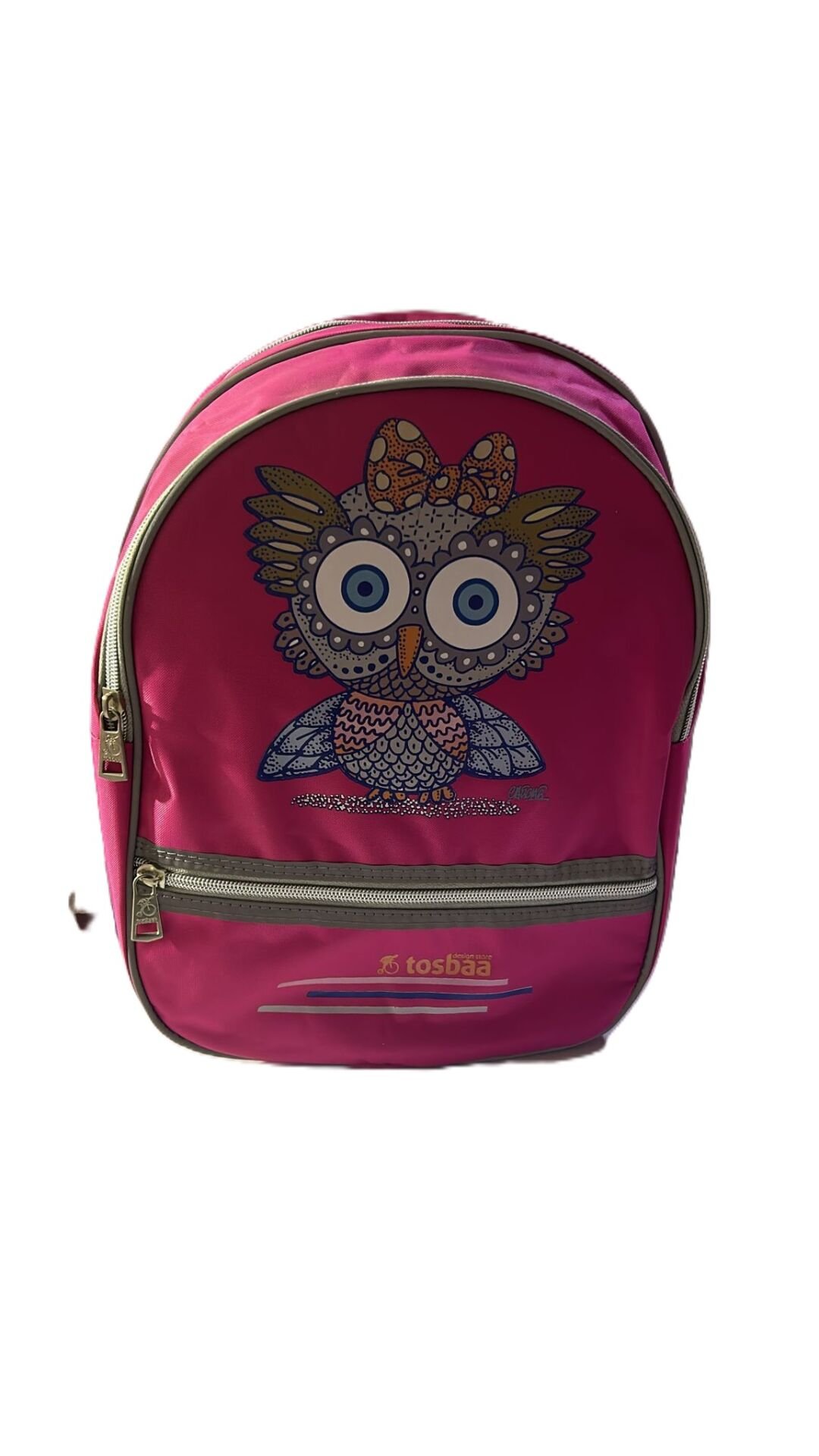 Tosbaa  Okul Çantası Baykuş Baskılı Pembe