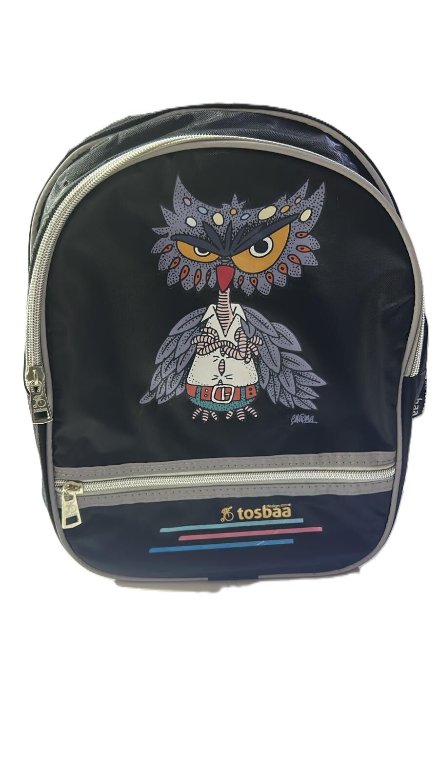 Tosbaa Okul Çantası Baykuş Baskılı Siyah