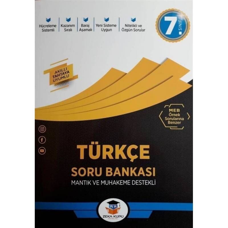 7. Sınıf Türkçe Soru Bankası Zeka Küpü Yayınları
